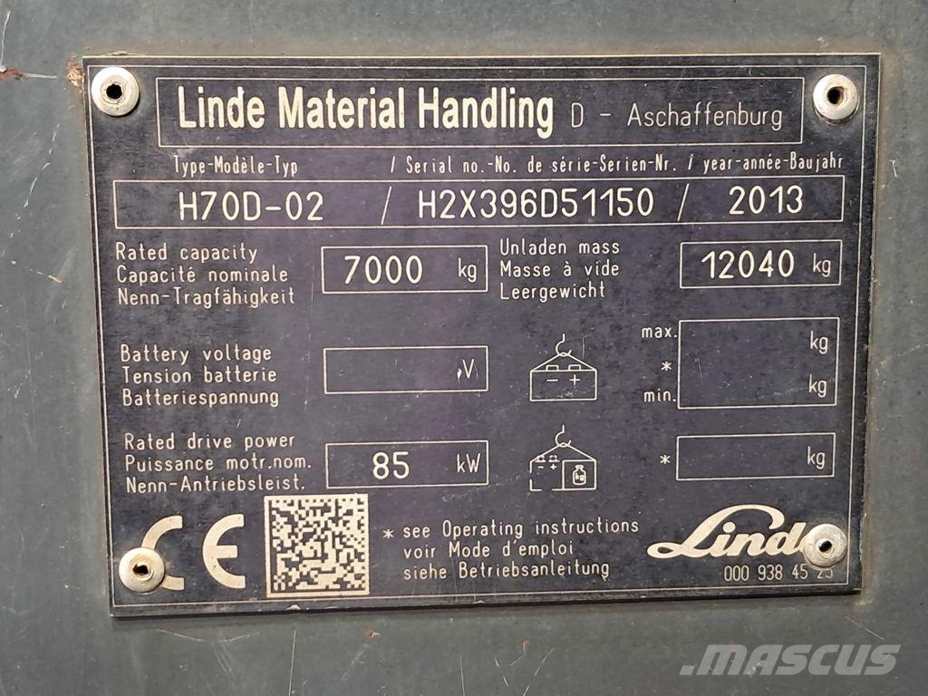 Linde H70D Diesel heftrucks