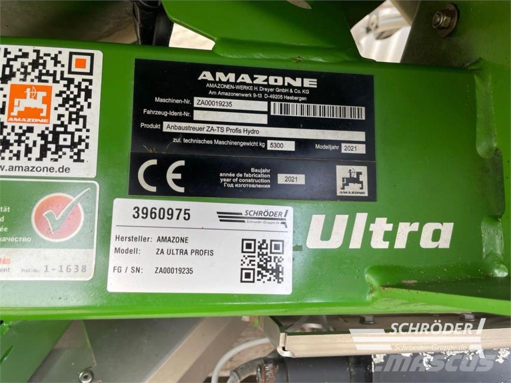 Amazone ZA-TS 4200 ULTRA PROFIS | ARGUS TWIN معدات فرد المواد المعدنية