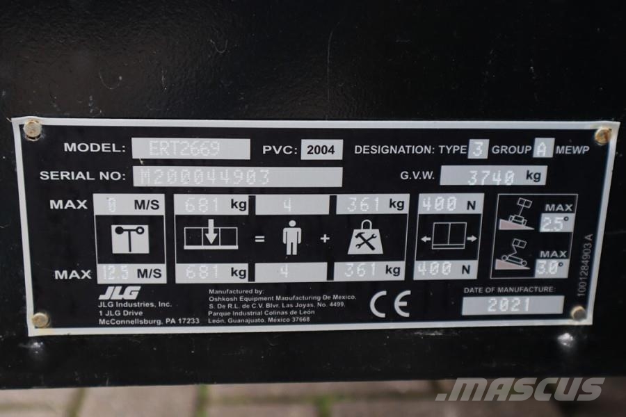 JLG ERT2669 Unused, Electric, 10m Working Height, 680k Piattaforme a pantografo