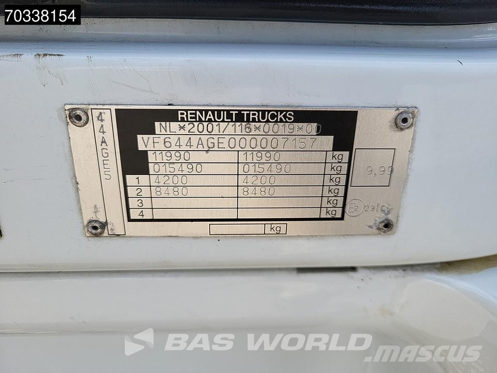 Renault Midlum 220 Midlum 4X2 12t Tailgate Manual Gearbox Furgons