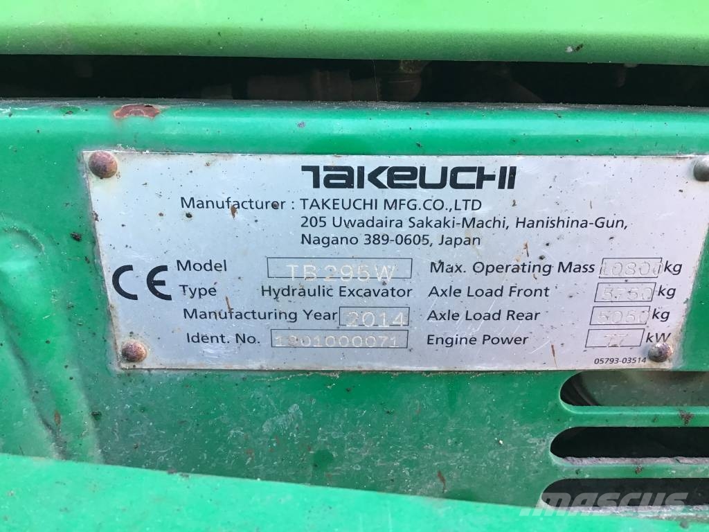 Takeuchi TB 295 W Wielgraafmachines