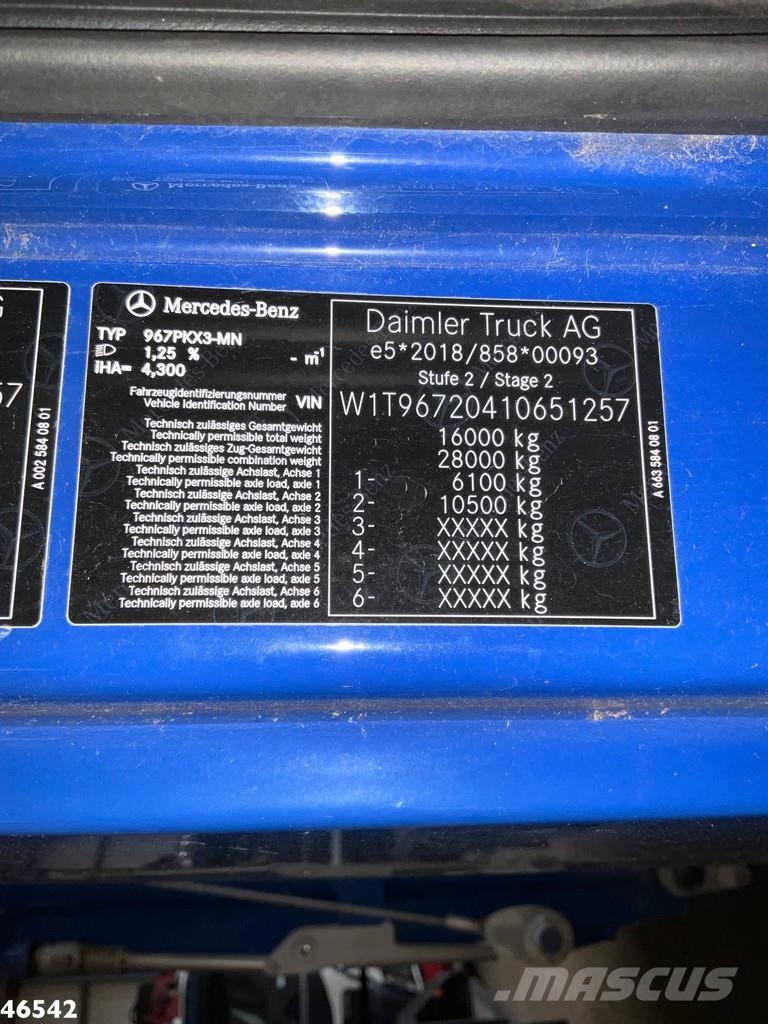 Mercedes-Benz Atego 1524 Atlas 10 Tonmeter laadkraan Just 6.336 Camiones bañeras basculantes o volquetes