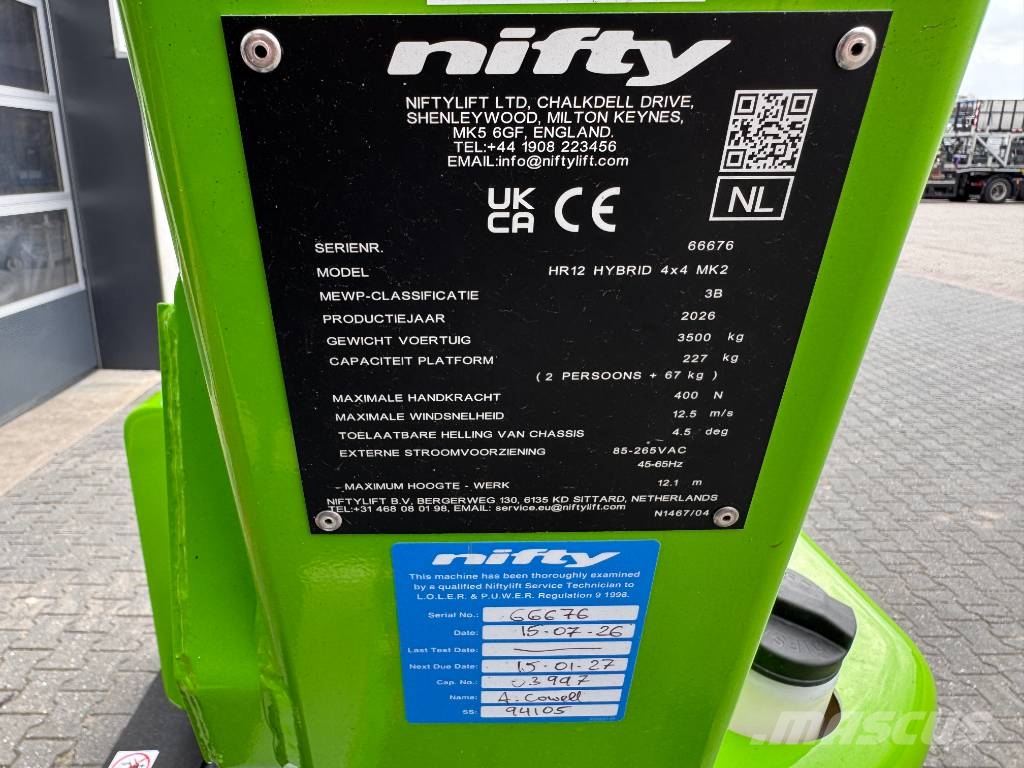 Niftylift HR 12 Hybrid 4x4 MK2 Коленчатые подъемники