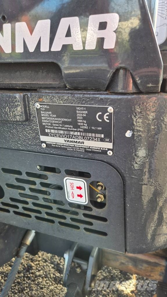 Yanmar Vio17-1 Canopy Schutzdach mit MS01 Mini ekskavatörler, 7 tona dek