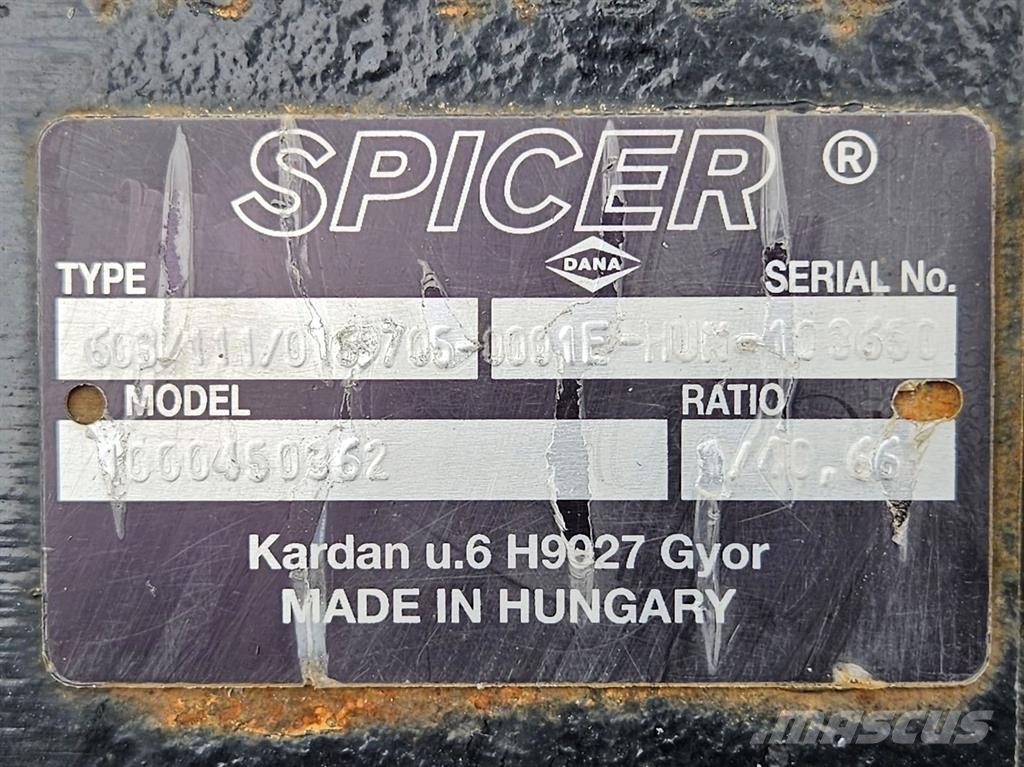 Wacker Neuson 1000450362-Spicer 603/111/0169705-Axle/Achse/As Akselit