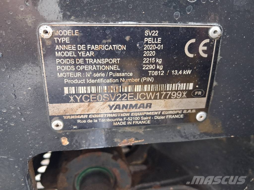 Yanmar SV 22 Mini bageri < 7t