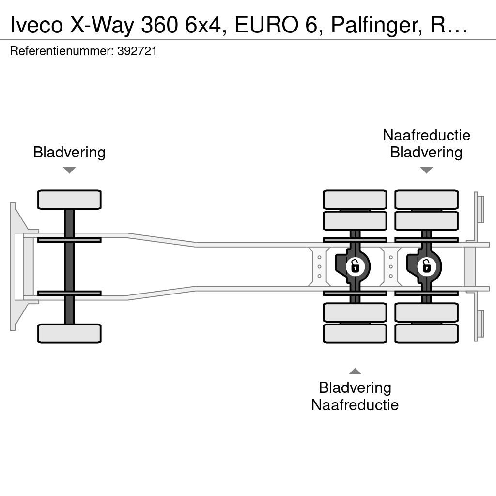 Iveco X-Way 360 6x4, EURO 6, Palfinger, Remote Lava-kuorma-autot