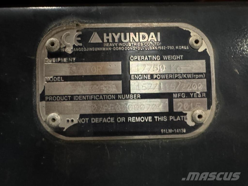 Hyundai Robex 180W-9A Lastik tekerli ekskavatörler