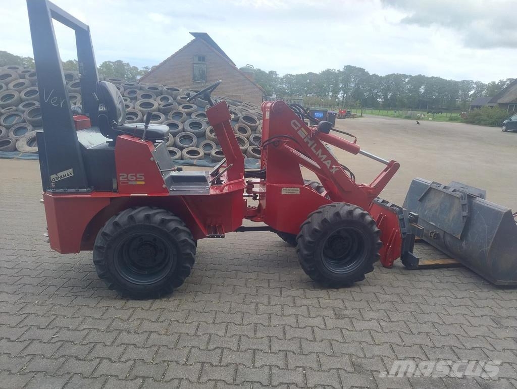 Gehlmax Kl265 Minishovel met bak puinbak lepels veegmachin لوادر صغيرة