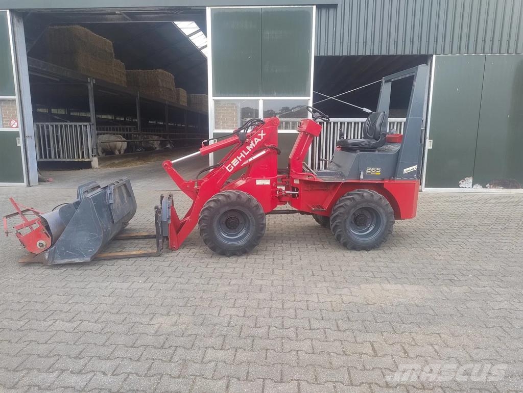 Gehlmax Kl265 Minishovel met bak puinbak lepels veegmachin لوادر صغيرة