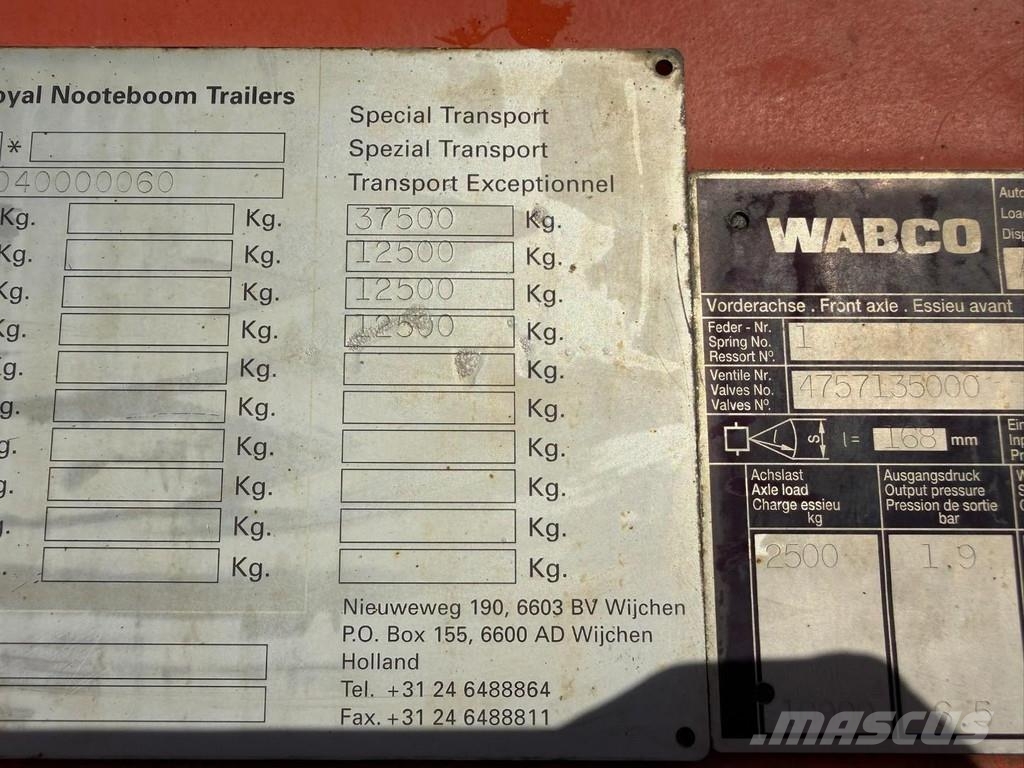 Nooteboom ASDV-30-12 37.5T - 3-AS DIEPLADER / LOWLOADER - BL Dieplader
