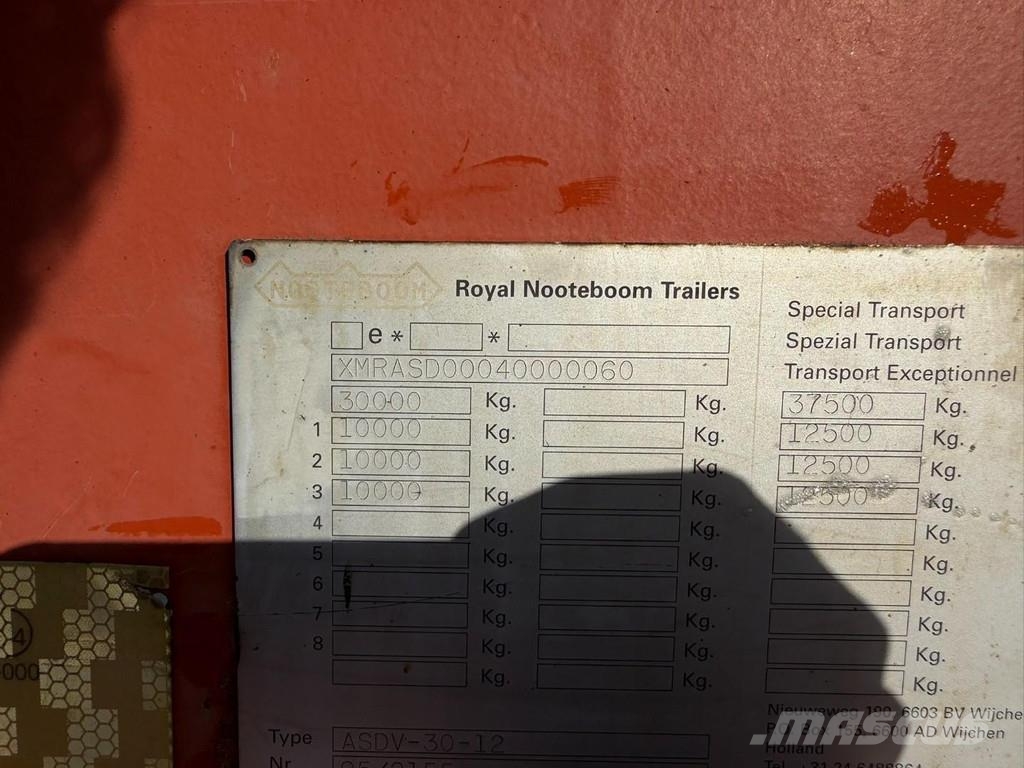 Nooteboom ASDV-30-12 37.5T - 3-AS DIEPLADER / LOWLOADER - BL Dieplader