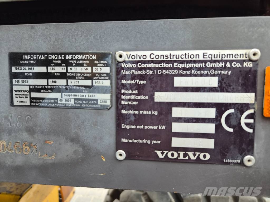 Volvo EW 160 C Wheeled excavators