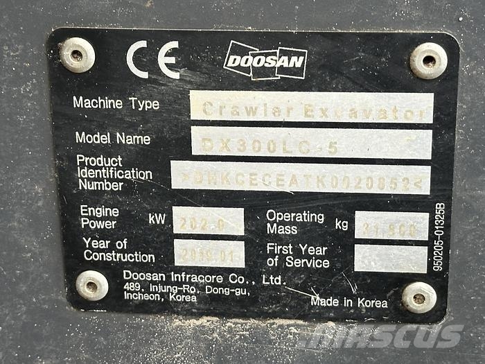 Doosan DX300LC-5 Muud ekskavaatorid