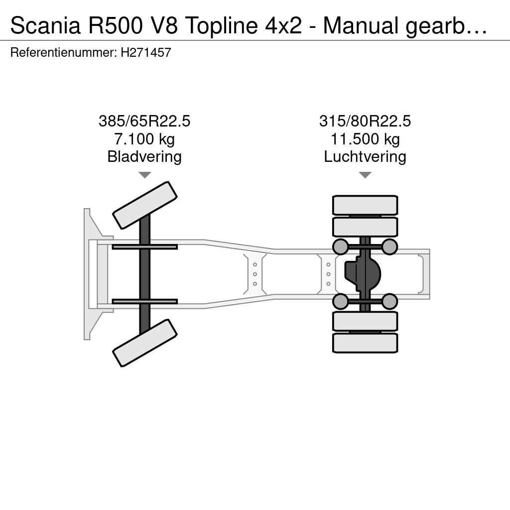 Scania R500 V8 Topline 4x2 - Manual gearbox - Retarder - Sattelzugmaschinen