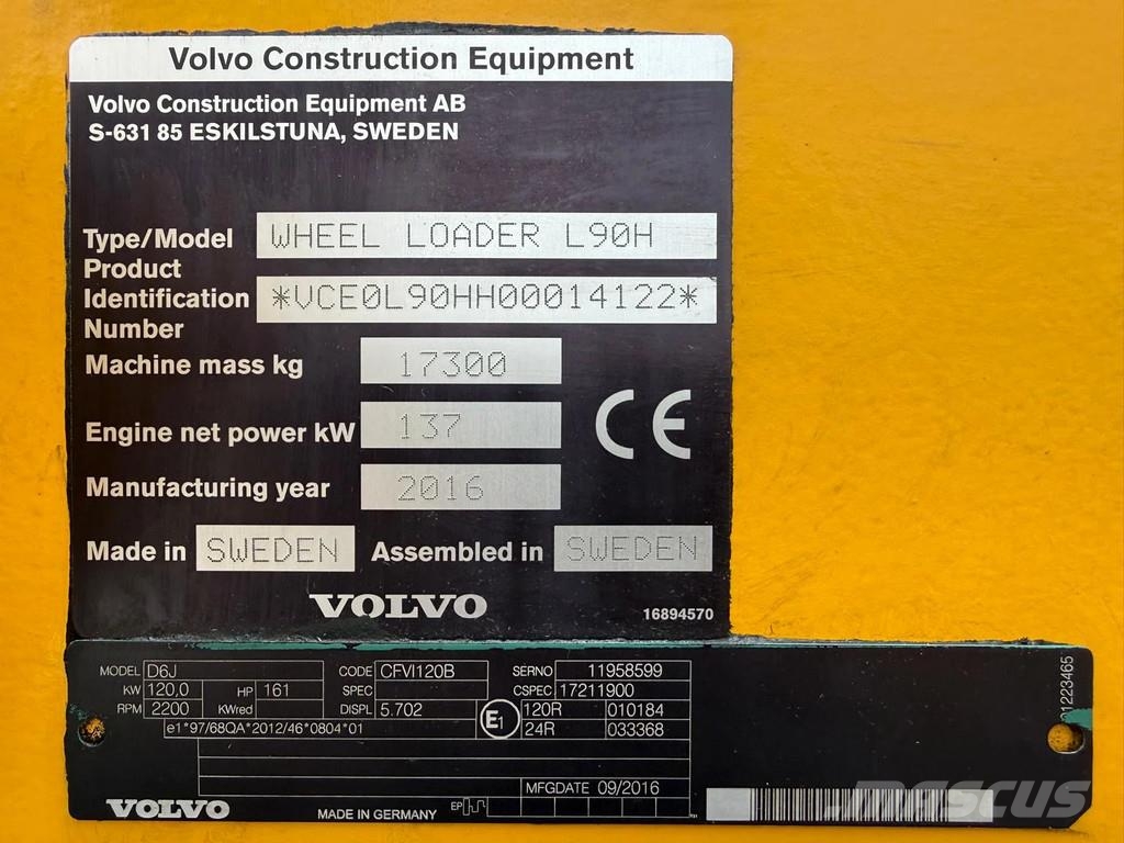 Volvo L90H | A/C | German Machine! Wielladers