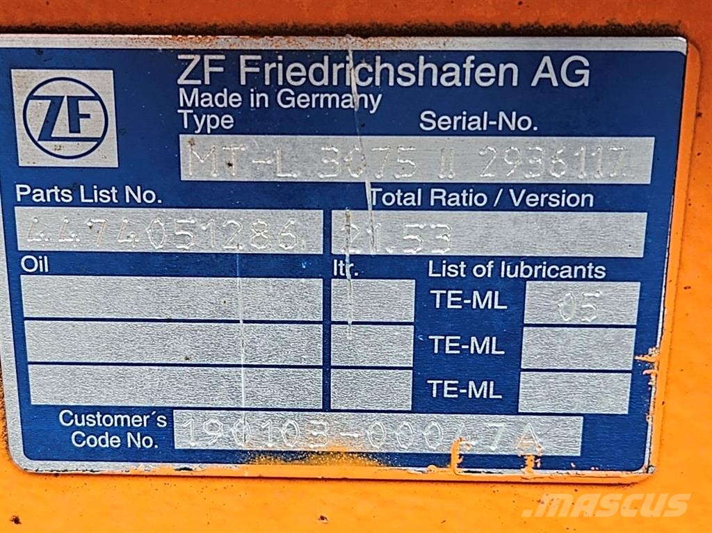 Doosan DL200-1900103-00047A-ZF MT-L3075II-Axle/Achse/As Ejes