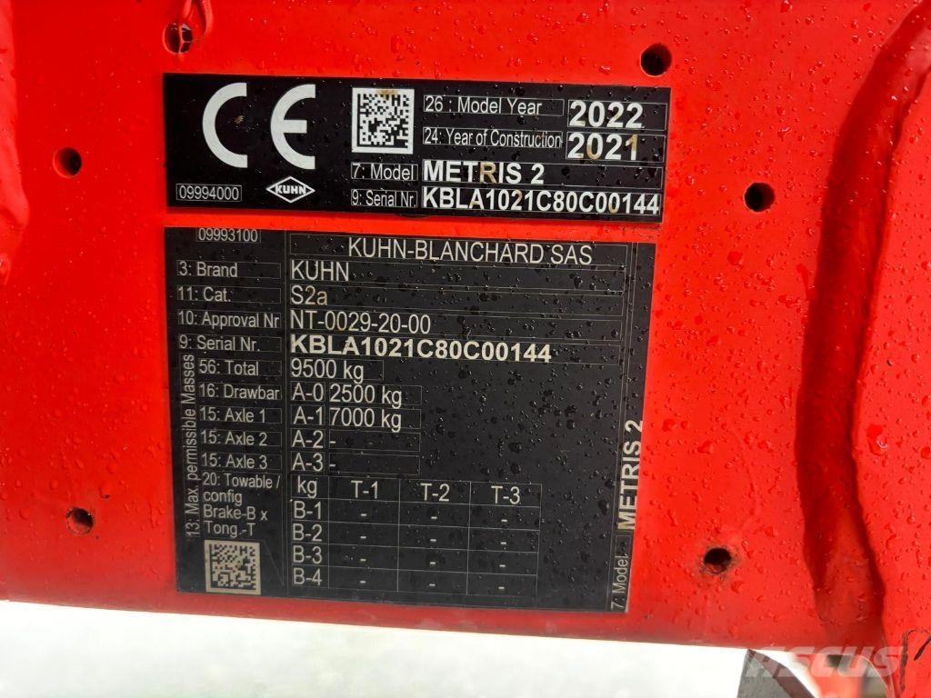 Kuhn Metris 4102 Hinattavat ruiskut