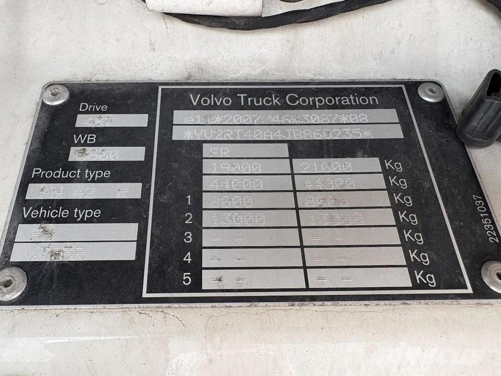 Volvo FH 500 + 110 M3 COMBI + incl trailer + EURO 6 + DH Camion à rideaux coulissants (PLSC)
