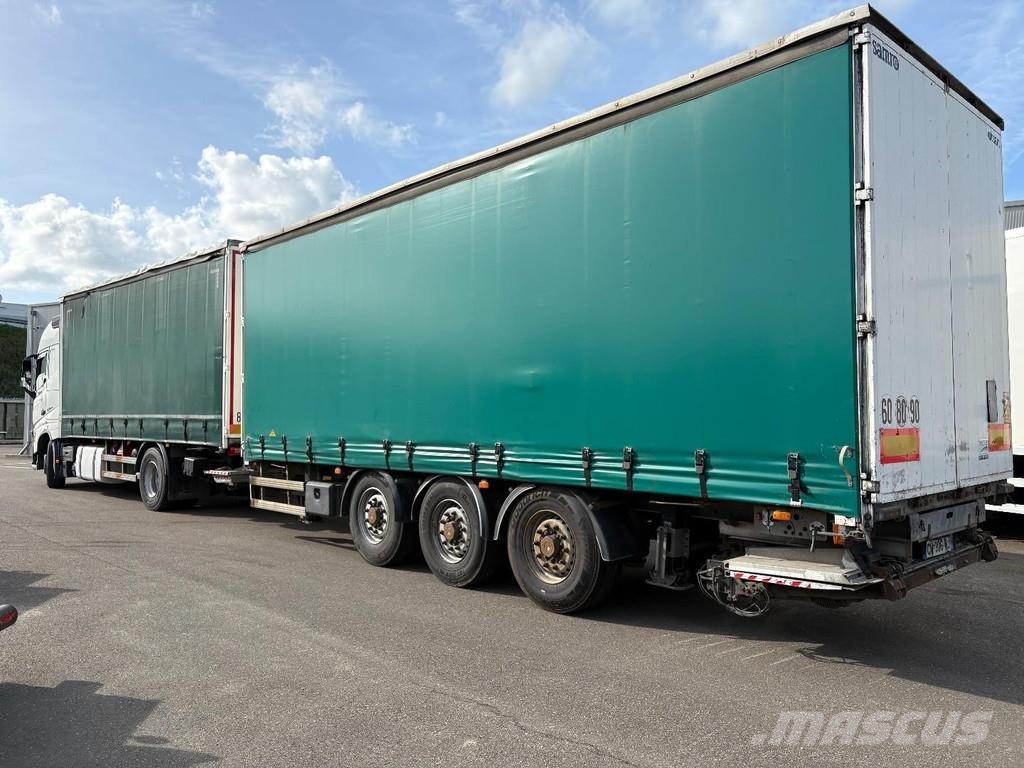 Volvo FH 500 + 110 M3 COMBI + incl trailer + EURO 6 + DH Kayar tenteli kamyonlar