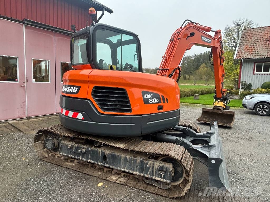 Doosan DX 80 R, stållarv Midi rýpadla 7t - 12t