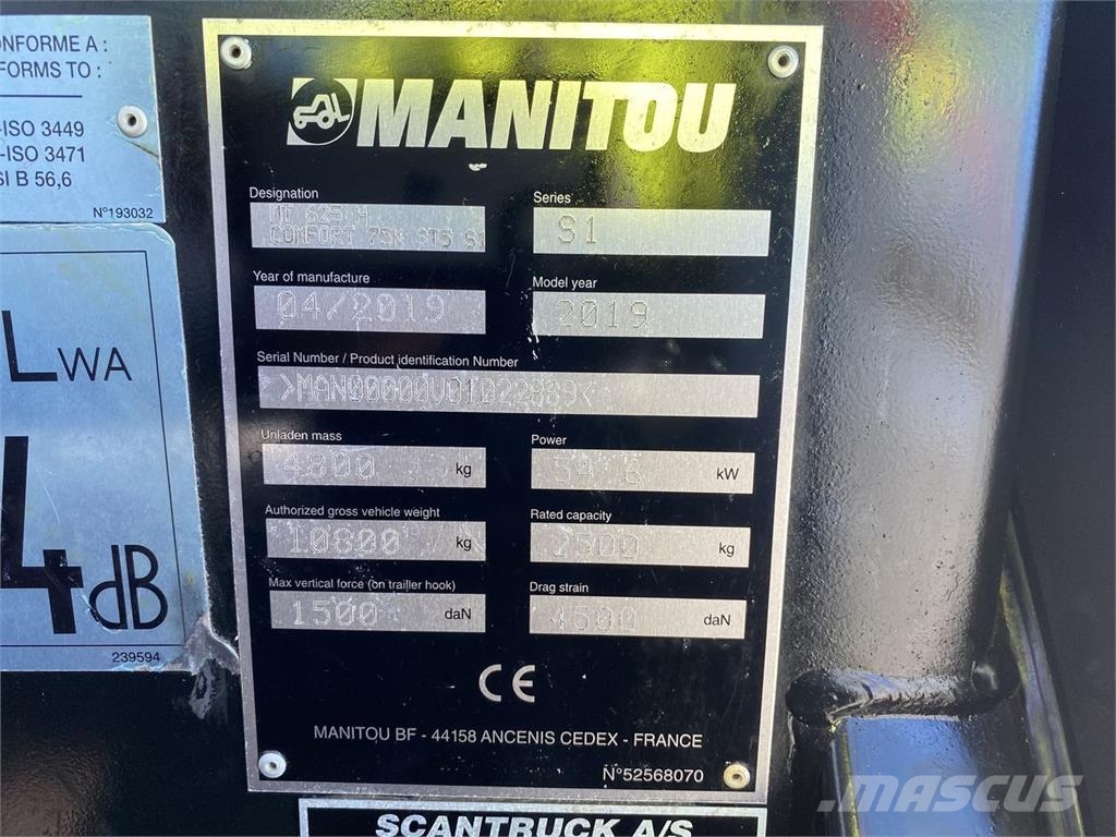 Manitou MT625H COMFORT Телескопические погрузчики