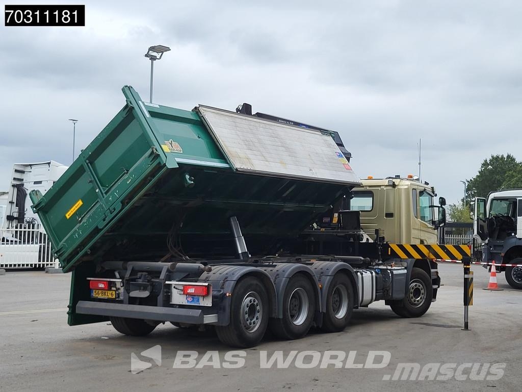 Scania P410 P 8X4 NL-Truck HMF 1800K3 Kran Crane HSW 2-si Camion benne