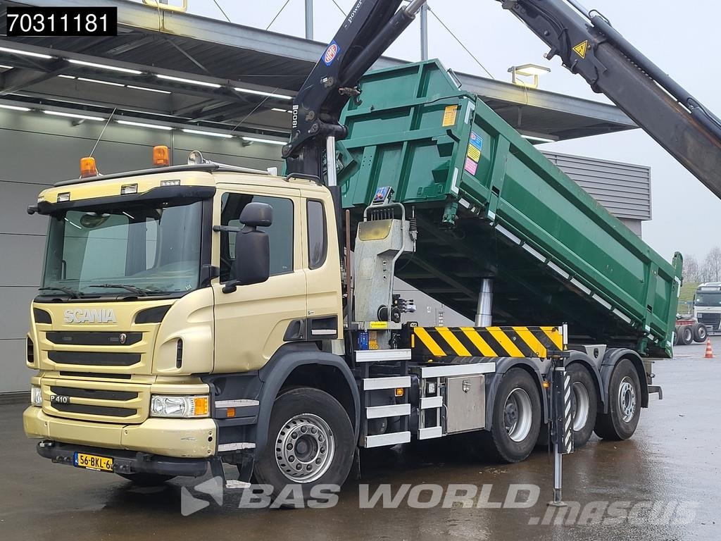 Scania P410 P 8X4 NL-Truck HMF 1800K3 Kran Crane HSW 2-si 傾卸式卡車
