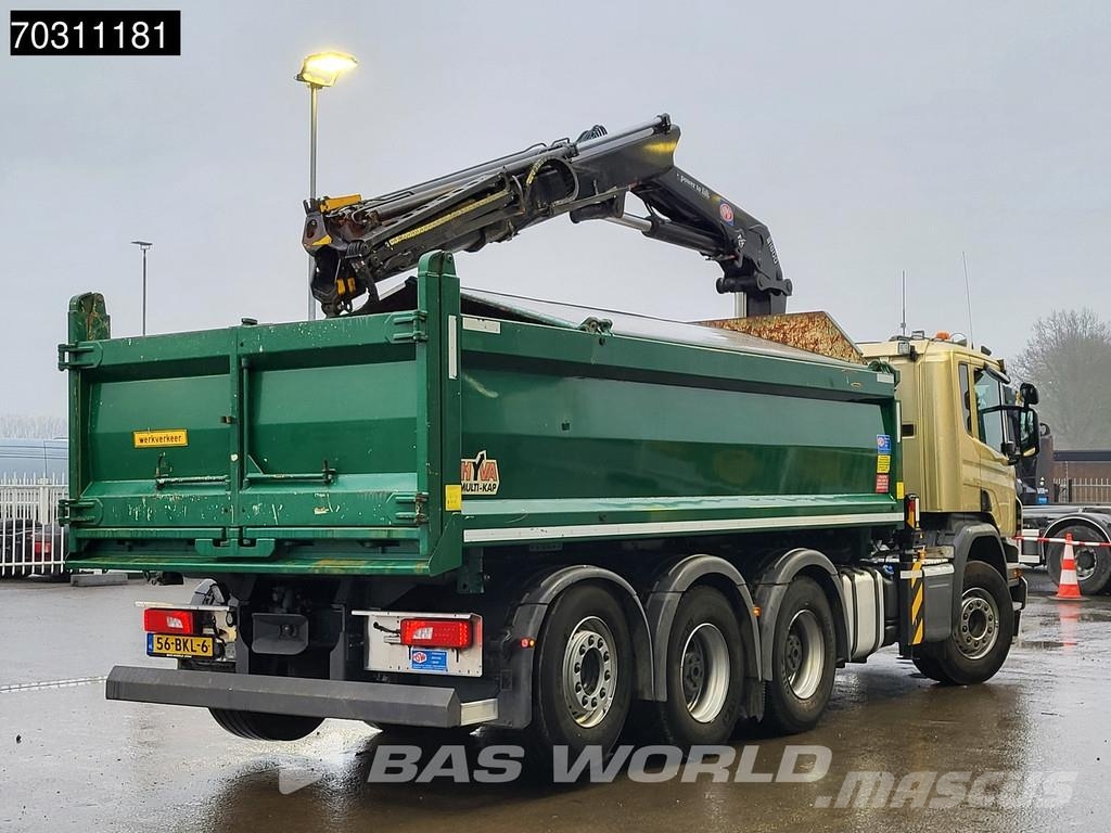 Scania P410 P 8X4 NL-Truck HMF 1800K3 Kran Crane HSW 2-si 傾卸式卡車