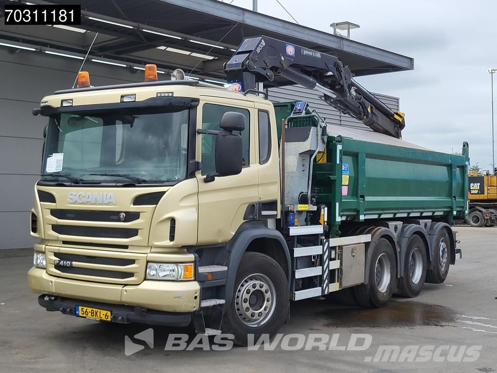 Scania P410 P 8X4 NL-Truck HMF 1800K3 Kran Crane HSW 2-si Savivarčių priekabų vilkikai