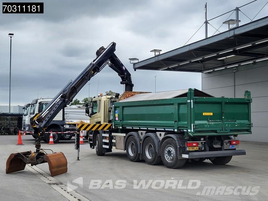 Scania P410 P 8X4 NL-Truck HMF 1800K3 Kran Crane HSW 2-si Savivarčių priekabų vilkikai