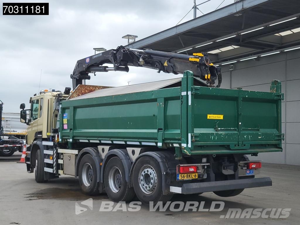 Scania P410 P 8X4 NL-Truck HMF 1800K3 Kran Crane HSW 2-si Camion benne