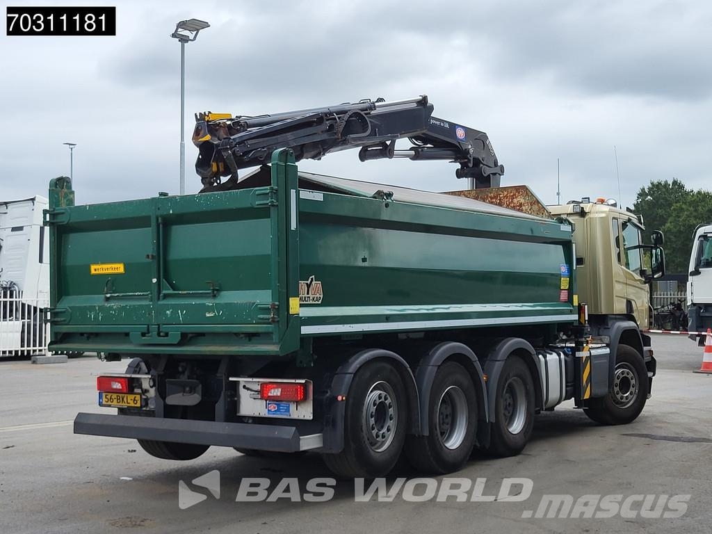 Scania P410 P 8X4 NL-Truck HMF 1800K3 Kran Crane HSW 2-si Savivarčių priekabų vilkikai