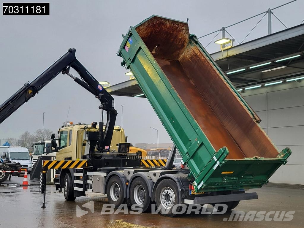 Scania P410 P 8X4 NL-Truck HMF 1800K3 Kran Crane HSW 2-si 傾卸式卡車