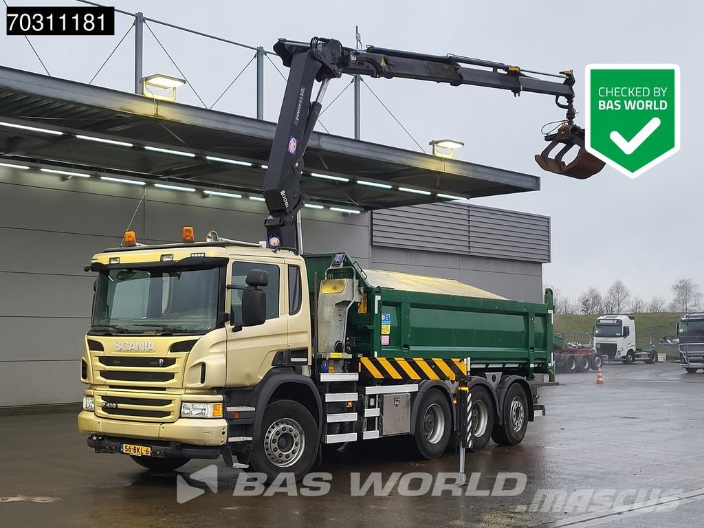 Scania P410 P 8X4 NL-Truck HMF 1800K3 Kran Crane HSW 2-si 傾卸式卡車