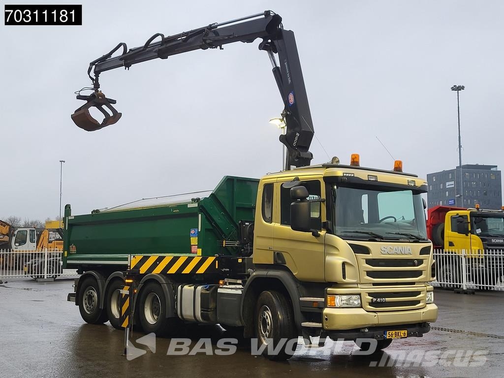 Scania P410 P 8X4 NL-Truck HMF 1800K3 Kran Crane HSW 2-si 傾卸式卡車