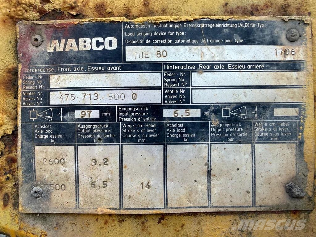 Wabco TUE80 Andere Anhänger