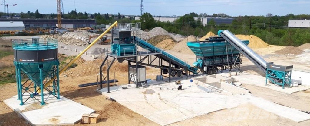 Constmach 120 m3/h Mobile Concrete Batching Plant Concrete Batching Plants