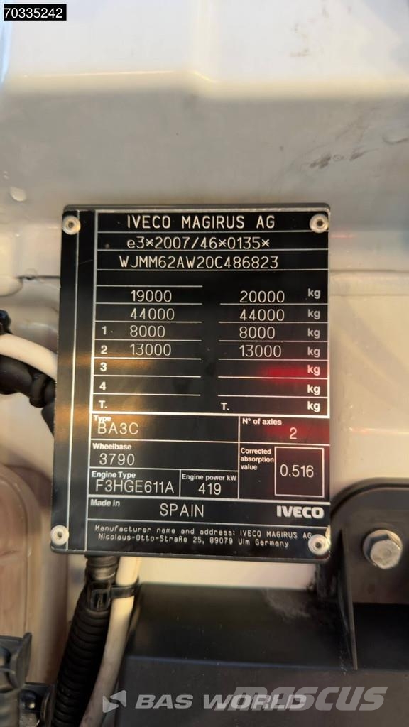 Iveco S-Way 570 4X2 Retarder Full-Air Standklima Navi AC Naudoti vilkikai