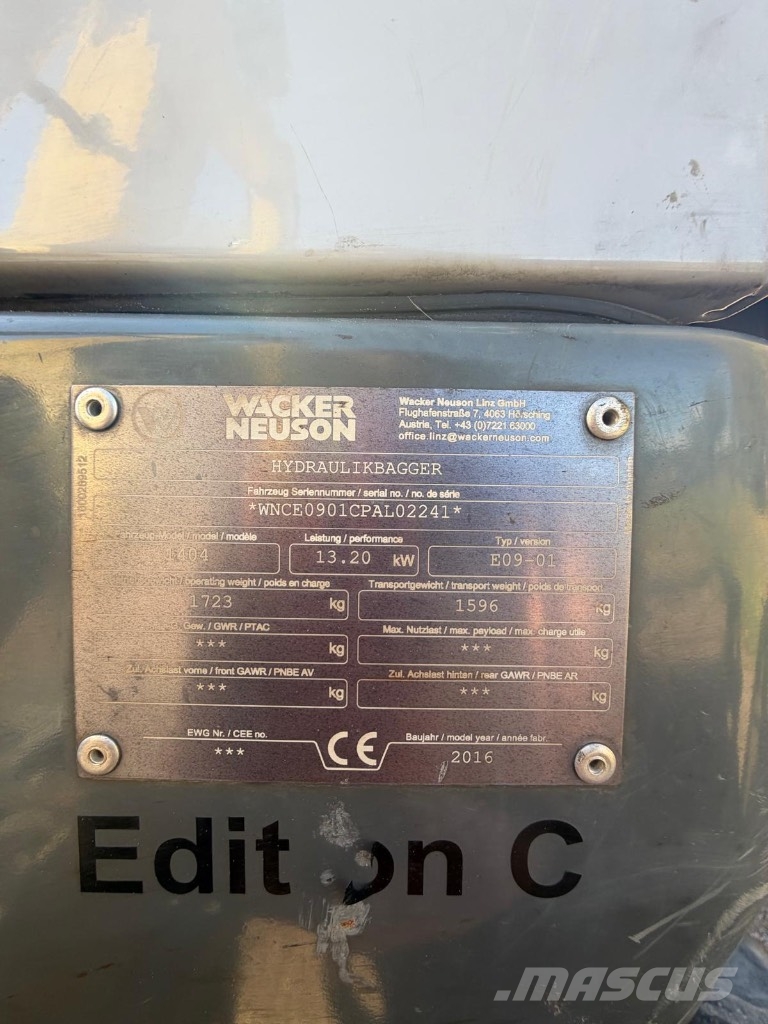 Wacker Neuson 1404 Minikaivukoneet < 7t