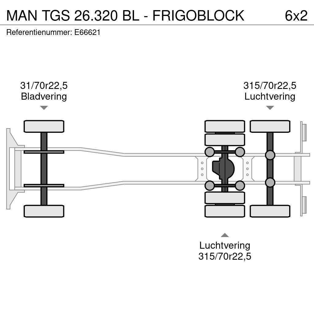 MAN TGS 26.320 BL - FRIGOBLOCK Temperature controlled trucks