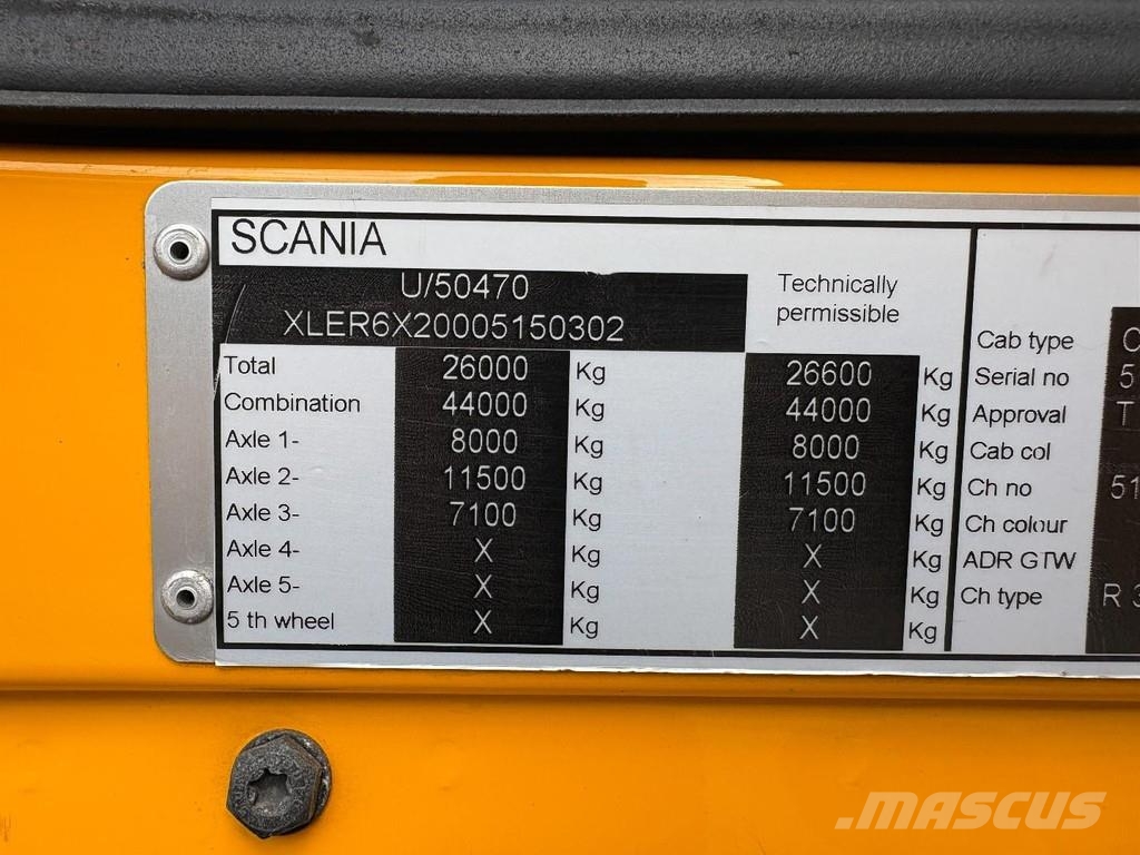 Scania P 380 + 3pedals + 6X2 + LIFT AXLE + LOADLIFT 2500 Camiones con caja de remolque