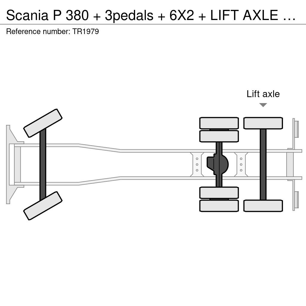 Scania P 380 + 3pedals + 6X2 + LIFT AXLE + LOADLIFT 2500 Camiones con caja de remolque