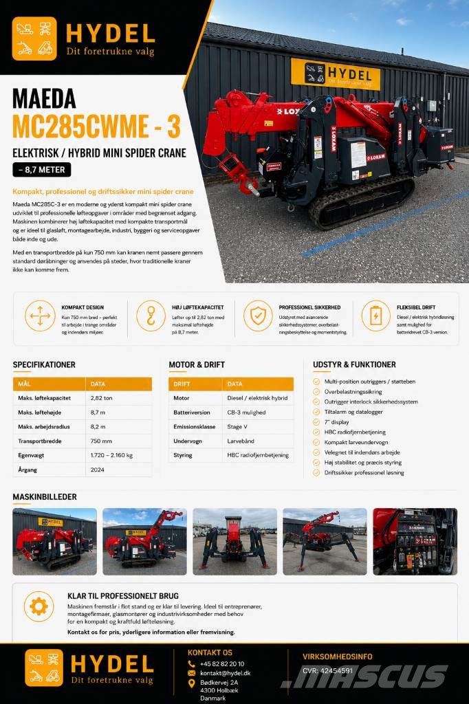 Maeda MC285CWME - 3 小型起重機