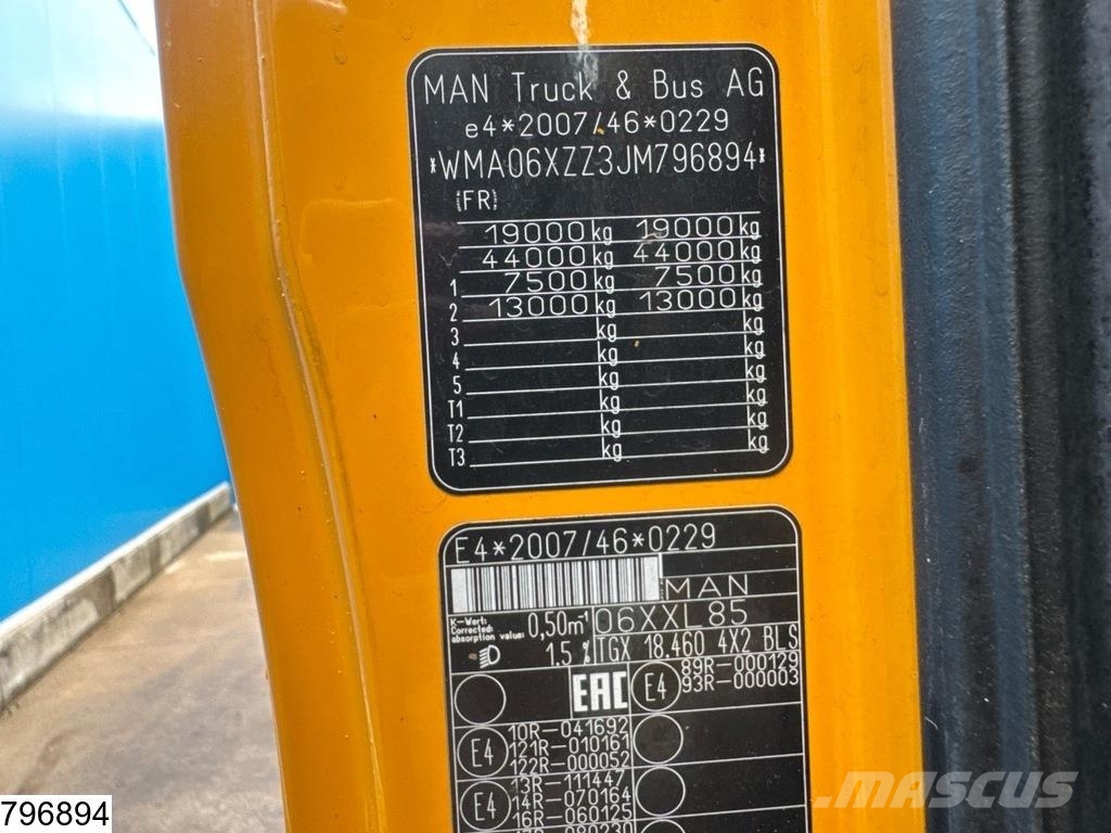 MAN TGX 18 460 EURO 6, ACC Truck Tractor Units