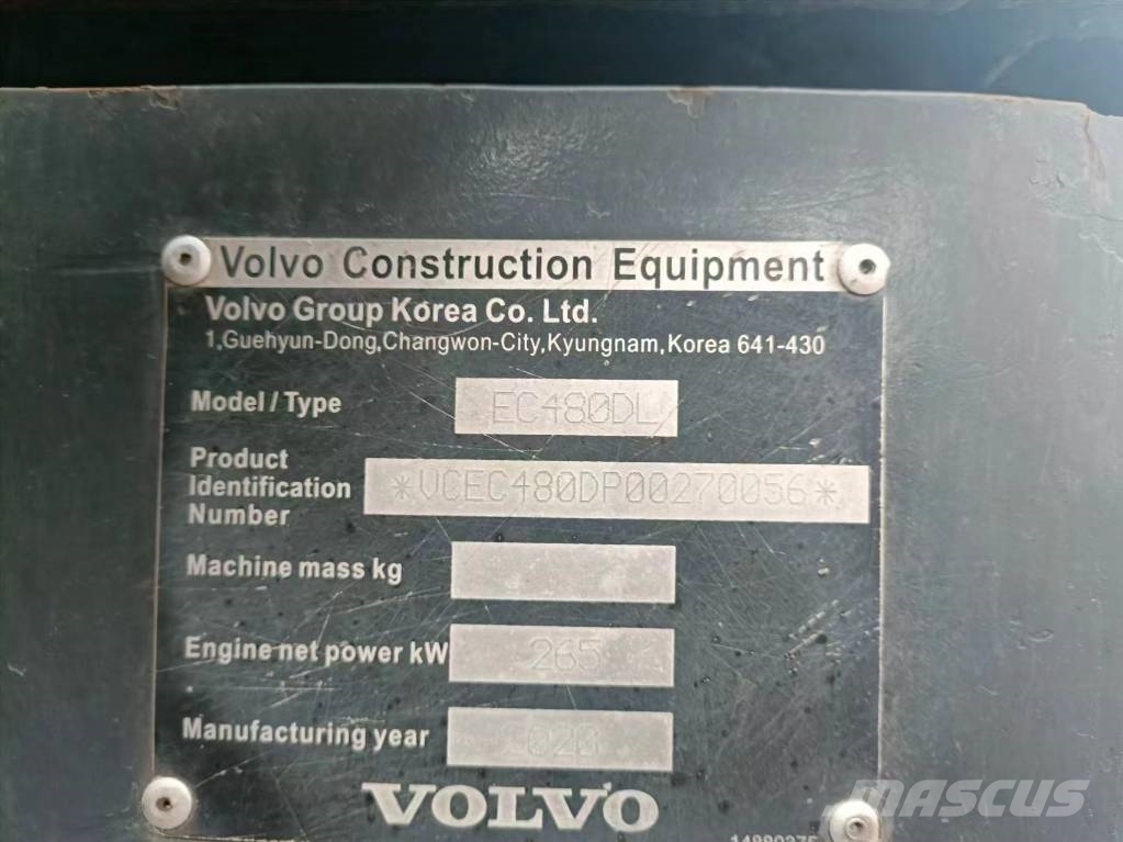 Volvo 480 Paletli ekskavatörler