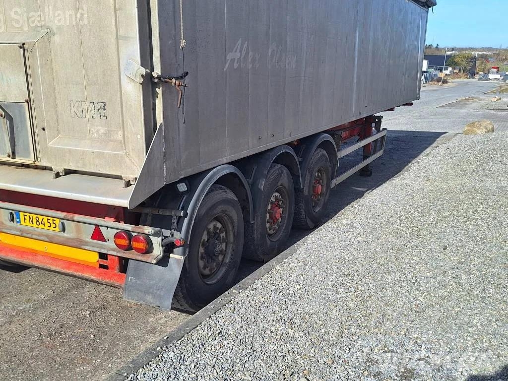Kel-Berg 3 akslet 48 m3 tiptrailer med nedfældbar side Semi-trailer med tip