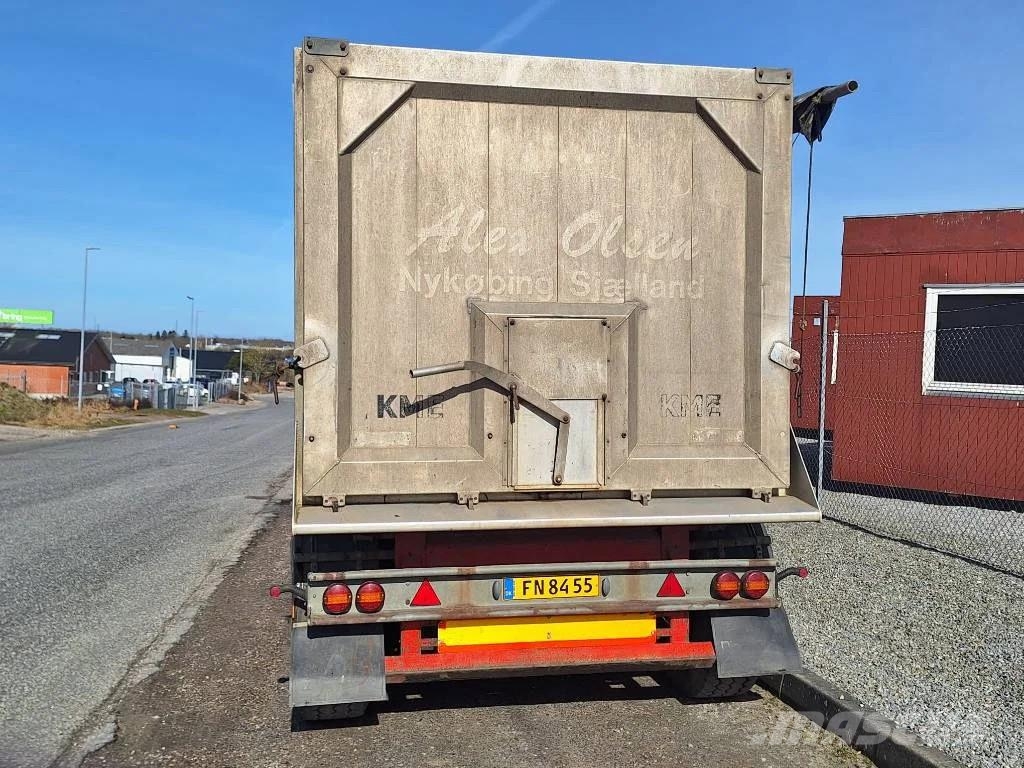 Kel-Berg 3 akslet 48 m3 tiptrailer med nedfældbar side Semi-trailer med tip