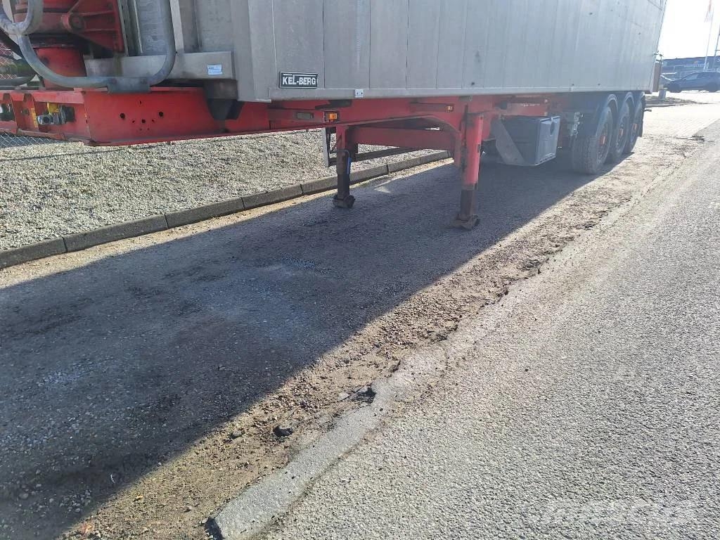 Kel-Berg 3 akslet 48 m3 tiptrailer med nedfældbar side Semi-trailer med tip