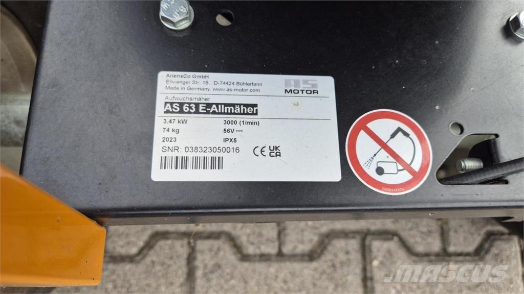 As-Motor AS 63 E-Allmäher SET 2*12AH + LAdegerät 밀면서 전진하는 잔디깎기